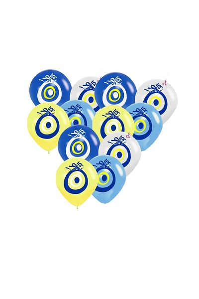 BAL10 DÜNYASI Bal10 Circumcision Party Evil Eye Beaded Balloon and Mashallah Banner Set