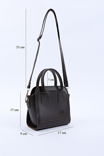 SHAKA Brown Color Shk219 Faux Leather, Zippered, Two Compartments, Adjustable Strap, Hand, Arm and Shoulder Bag