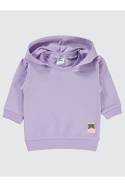 Civil Baby Lilac Hooded Baby Girl Sweatshirt - 6-18 Months