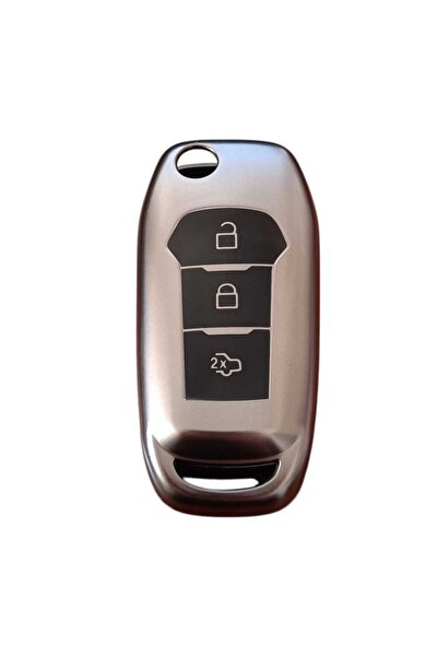 Oto Aksesuarcım Husă pentru telecomandă din silicon compatibilă cu cheia Ford...