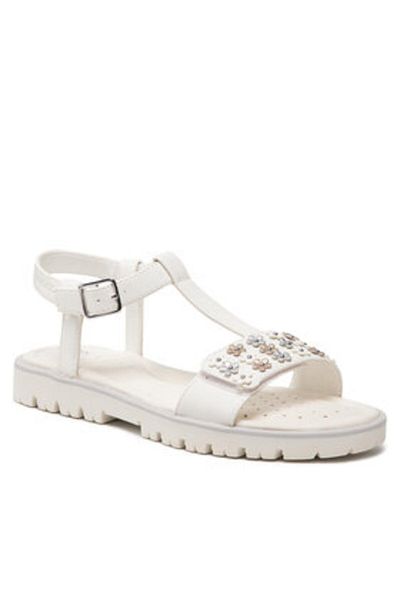 Geox girls' sandals J25FYA-000BC white