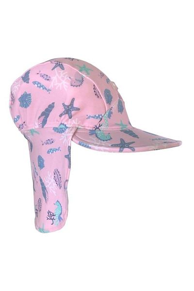 Banz Cap With Neck Protection, For Children, Upf50, Sealife, Size M, 2-4 Years, Children's UV Protection