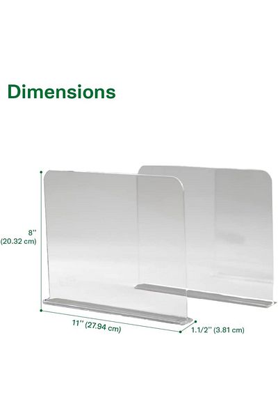 Generic 2 Pack Clear Acrylic Closet Shelf Dividers for Clothes, Handbags, Purses, Books