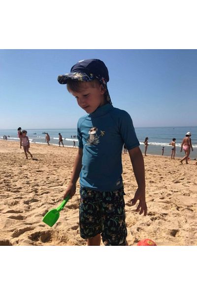 Banz Sun Protection Cap With Neck Protection, Jungle Mix, Various Sizes