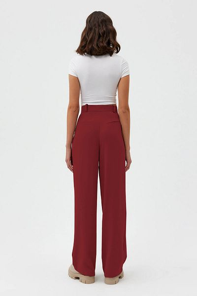 Açelya Okcu High Waist Wed Leg Palazzo Woven Women's Pants