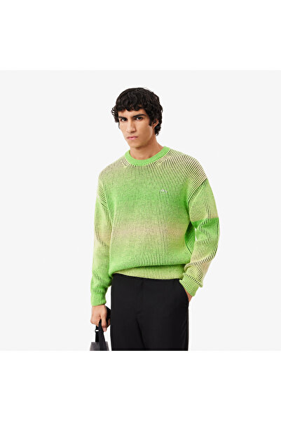 Lacoste Erkek Relaxed Fit Bisiklet Yaka Yeşil Kazak