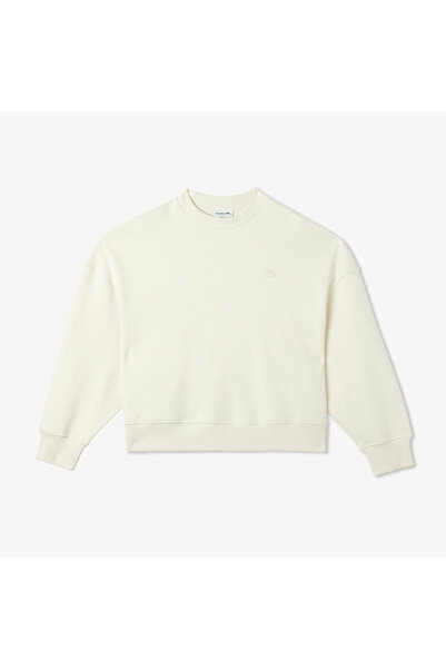 Lacoste Classic Kadın Krem Sweatshirt