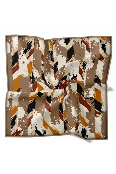 Levidor Patterned Crystal Scarf 5503-10 Caramel