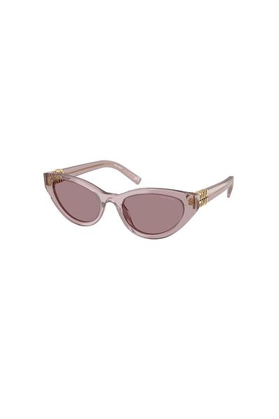 Miu Miu A04S 12W20I 54 Women's Cat Eye Transparent Pink Bone Sunglasses