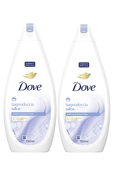 Dove Shower Gel Bagnodoccia Talco, 750ml x 2