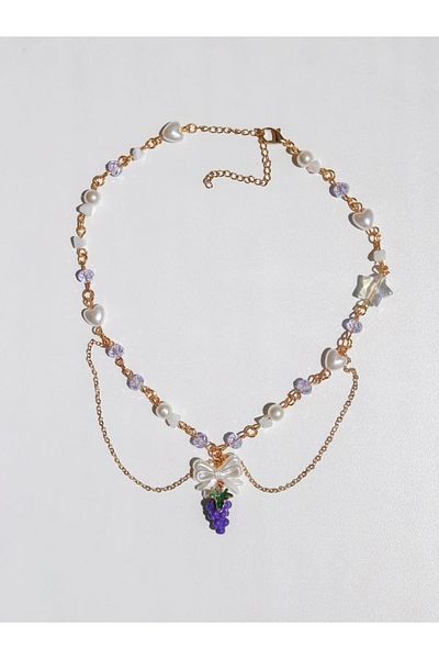 Reorah Collection Sweet Grapes Design Choker Necklace