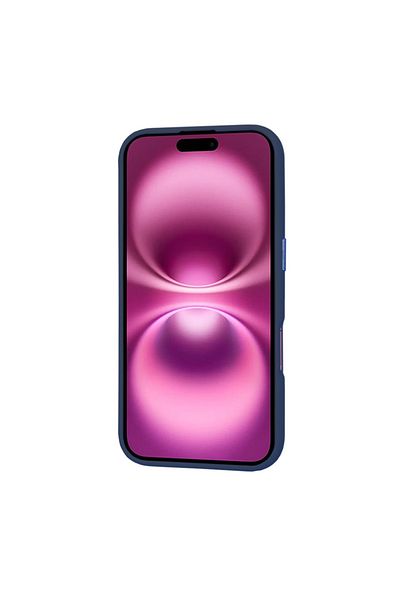 SKYDDAR INNOVATION Carcasă pentru iPhone 16 Plus, HaloFrost MagSafe, antișoc, set de autocolante, albastru marin