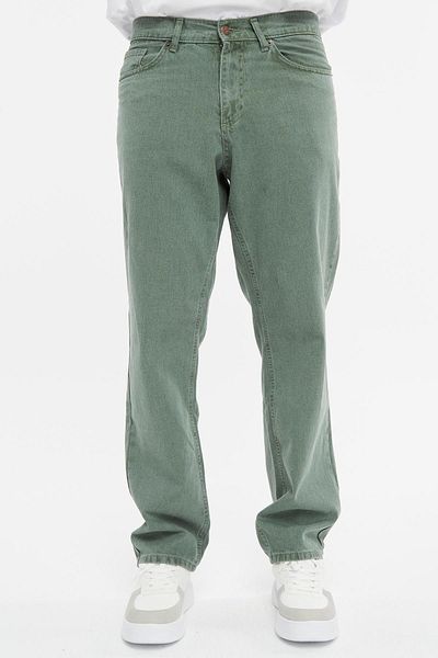 CEDY DENIM Υψηλής ποιότητας Leon Loose-Fit Jean - Ψηλόμεση C352-πράσινο μέντας