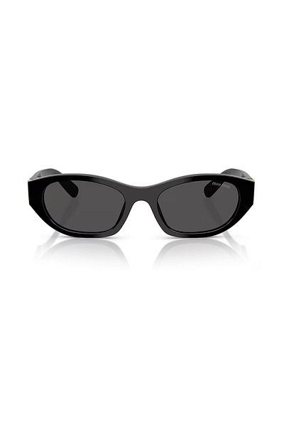 Miu Miu A03S 16K08Z 53 Women's Geometric Black Bone Sunglasses