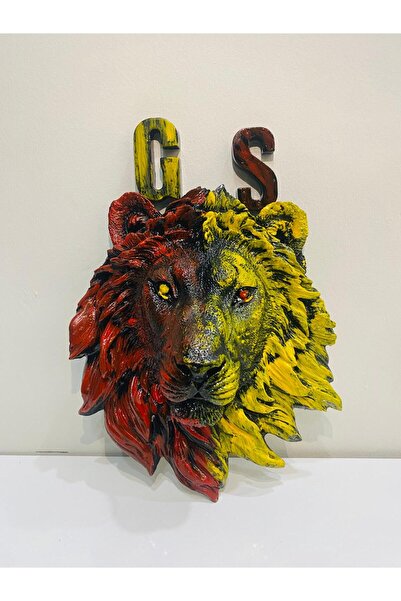 CASA DECOR Dekoratif Aslan Başı Heykel/Aslan Duvar Büst/GS/Taraftar/Duvar panosu/Dekoratif Aslan kafası