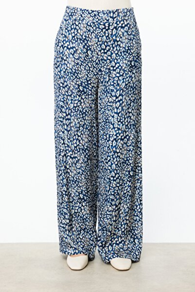Mi Pret a Porter Mi Kendinden Desenli Bol Paça Pantolon