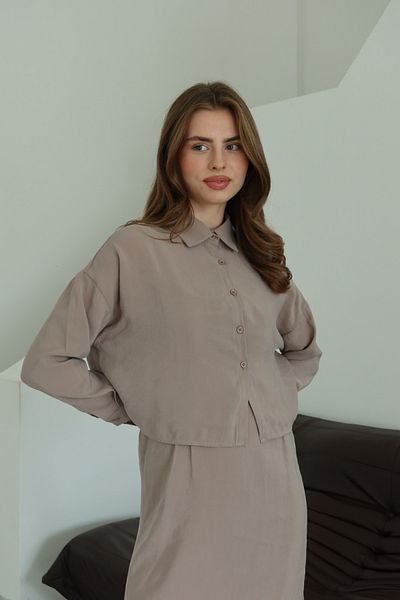 Laluvia Mink Modal Shirt Dress Set - 51153