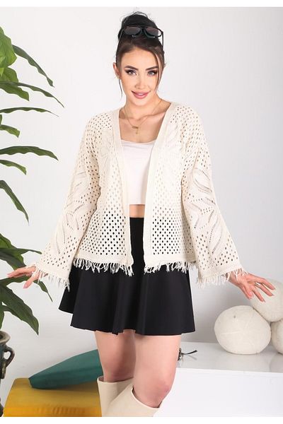 H&E LUXURY DESIGN Women's Openwork Summer Cardigan