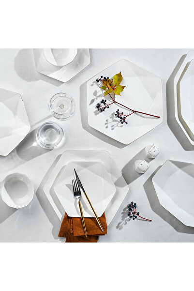 Schafer Superfine Bone Star Yemek Takımı 56 Parça-gold