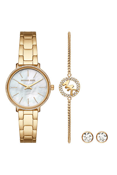 Michael Kors MK1065SET Kadın Kol Saati Bileklik ve Küpe Seti