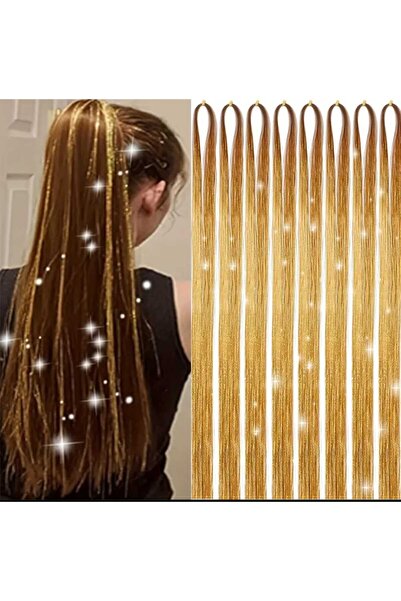 Eva Rose 1 Paket Tinsel Saç Simi Simli Saç Aksesurı/ Saç Işıltısı Yan Postiş ...