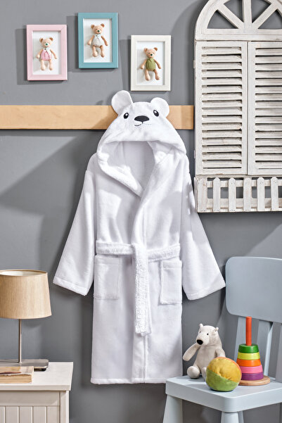 BebeSoft رداء حمام لطيف على شكل حيوان للفتيات والأولاد (قطن، بغطاء للرأس وناعم)