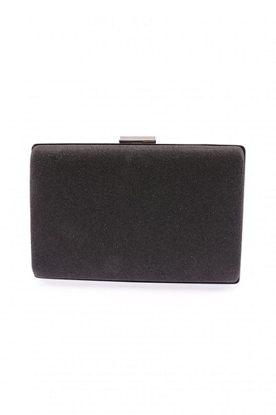 DGN Black Sand Glitter Evening Dress Clutch Bag - 3863152