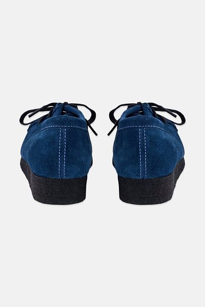 CLARKS Women Standard Wallabee Lace Up Shoes, Deep Blue