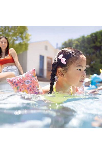 Intex Pink Swimming Fins With Floral Pattern, 3 - 6 Years, 19 - 30kg,