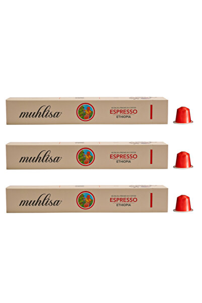 MUHLİSA PREMİUM COFFEE Espresso Ethiopia Kapsül Kahve 3 Kutu (30 KAPSÜL) %100...