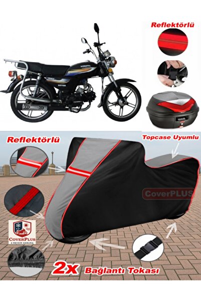 CoverPlus Kral Motor Kr-100-7 Tarpaulin Topcase Compatible Motorcycle Tarpaul...