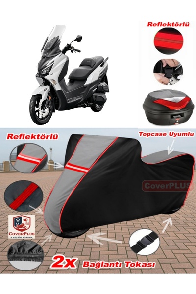 CoverPlus Sym Joymax Z 250 Tarpaulin Topcase Compatible Motorcycle Tarpaulin ...