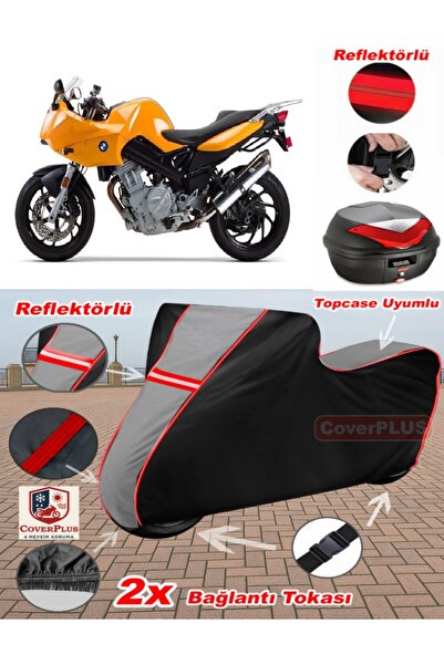 CoverPlus Bmw F 800S Tarpaulin Topcase Compatible Motorcycle Tarpaulin (Grey-...