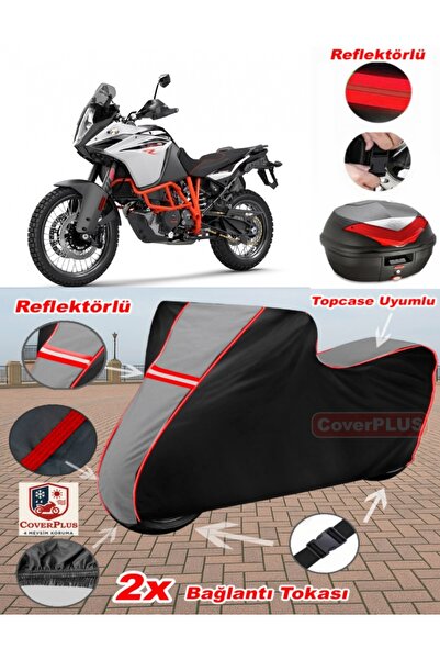 CoverPlus KTM 1090 Adventure R Tarpaulin Topcase متوافق مع القماش المشمع للدر...