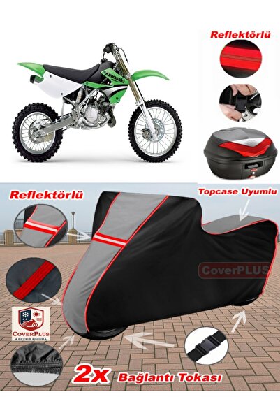 CoverPlus Kawasaki KX 85 Canvas Topcase متوافق مع القماش المشمع للدراجات النا...
