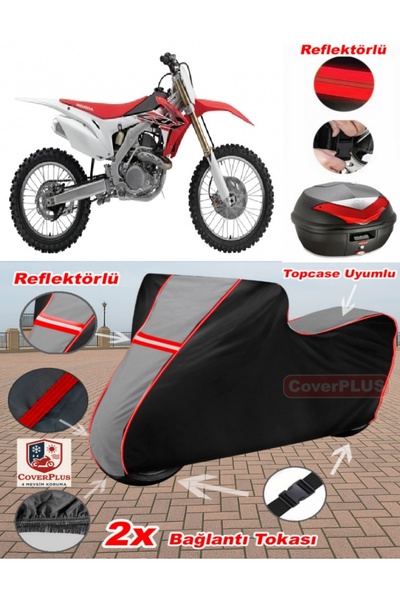 CoverPlus Honda Crf 450 R Tarpaulin Topcase Compatible Motorcycle Tarpaulin (...