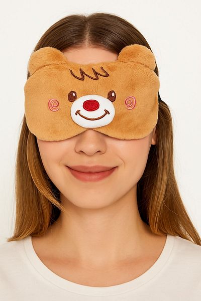 YOYOSO Creamy Bear Soft Plush Ice Compress Sleeping Eye Patch