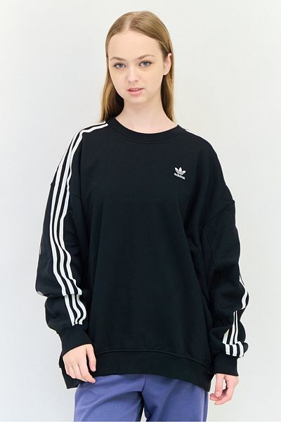 adidas Women Sportswear Fit Long Sleeve Outdoor Sweatshirt, Black
