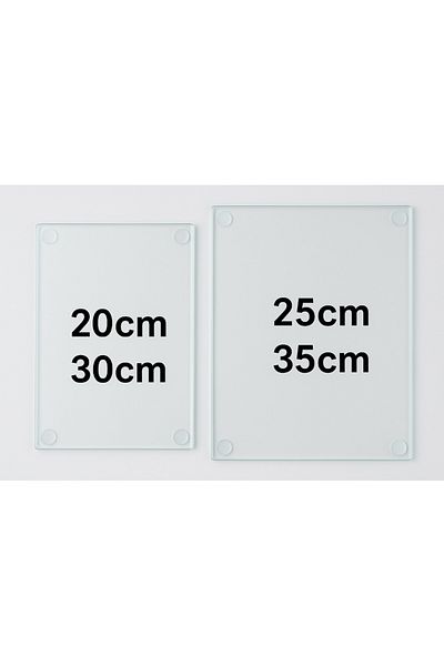 Miabella Home 2 قطعة لوح تقطيع من الزجاج المقسى مقاس 20x30 و25x35 سم |   زجاج تقطيع المطبخ الصحي