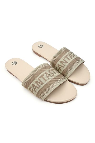 Tmall Women's Casual Slippers, Low Sole, S1000, Beige