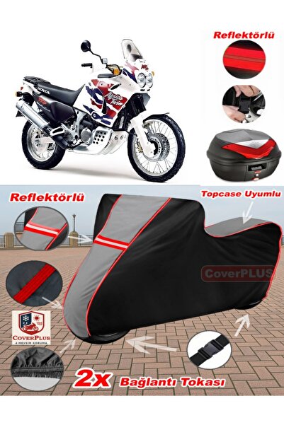 CoverPlus هوندا XRV 750 أفريقيا التوأم القماش المشمع Topcase متوافق مع دراجة ...