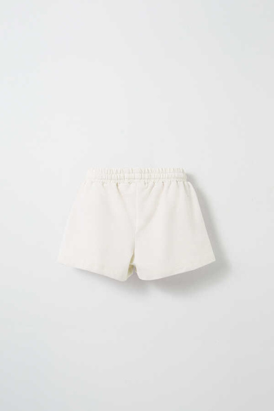 Marvy Ecru Embroidery Detailed Short Shorts