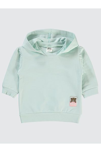 Civil Baby Baby Girl Hooded Sweatshirt 6-18 Months Mint Green