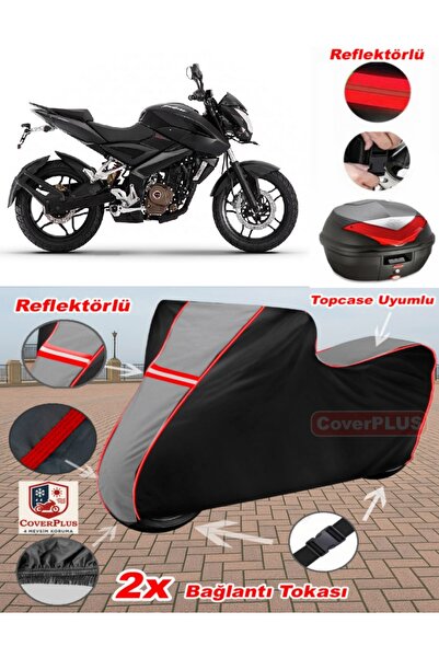 CoverPlus Bajaj Pulsar NS 200 Canvas Topcase متوافق مع القماش المشمع للدراجات...
