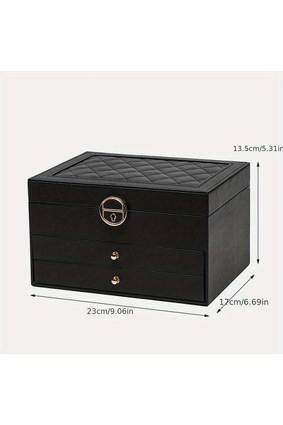 Choice Black 1PC Jewelry Storage Box, Necklace Earrings Jewelry Storage Box, Ideal choice for Gifts