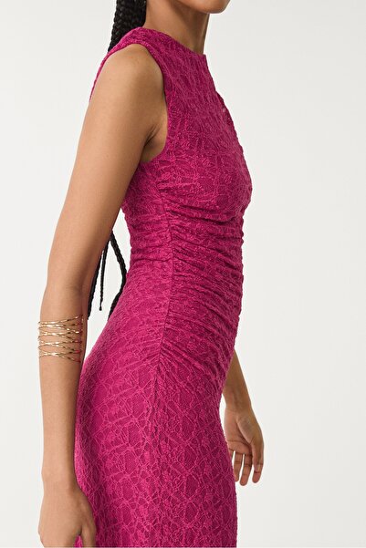 Stradivarius Lace-trimmed midi dress ADHA
