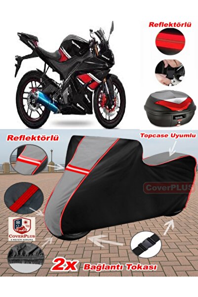 CoverPlus Yuki YK250-21 R-Samurai Tarpaulin Topcase متوافق مع القماش المشمع ل...