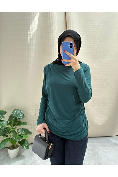 NİSUM MODA Sandy Bluz with Shoulder and Waist Tie Detail