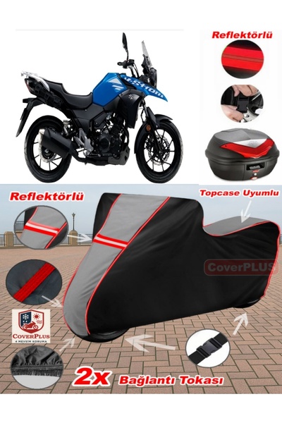 CoverPlus سوزوكي V-Strom 250 قماش القنب Topcase متوافق مع قماش القنب للدراجات...