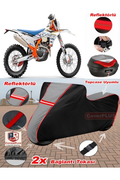 CoverPlus KTM 530 EXC القماش المشمع Topcase متوافق مع القماش المشمع للدراجات ...
